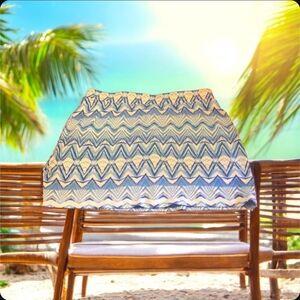 Emerald 78 Skort blue white stretchy size med shopping golfing biking ve…